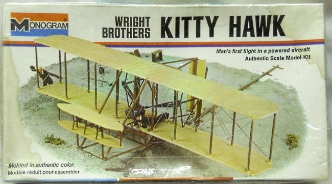 Monogram 1/40 Wright Brothers Kitty Hawk - White Box Issue, 5300 plastic model kit